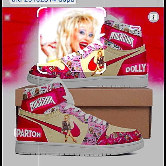 Dolly Parton and Jordan  custom made Basketball shoe sz 8 women's ROCKSTAR - Picture 1 of 3